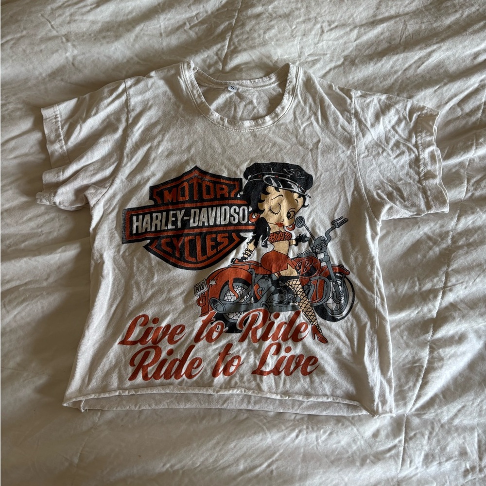 Vintage Harley-Davidson Betty Boop tee